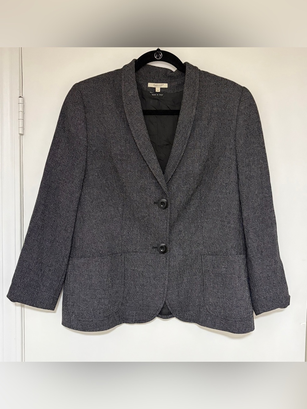 Santorelli Women’s Made in Italy Tweed Blazer Size 14
